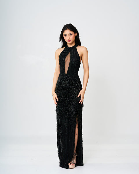 Elegant Sequin Evening Gown