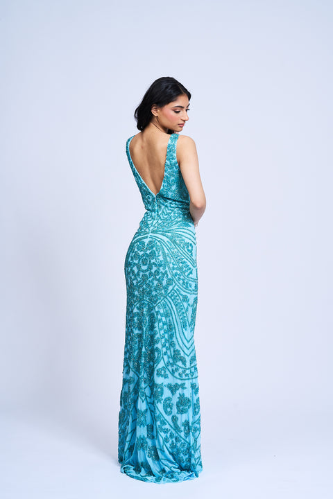 Allure Paisley Lace Gown