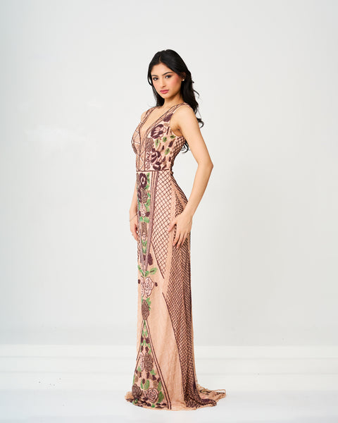 Blossom Mosaic Elegance Gown