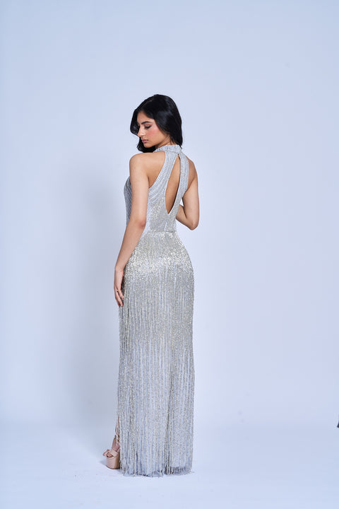 Elegant Sequin Evening Gown